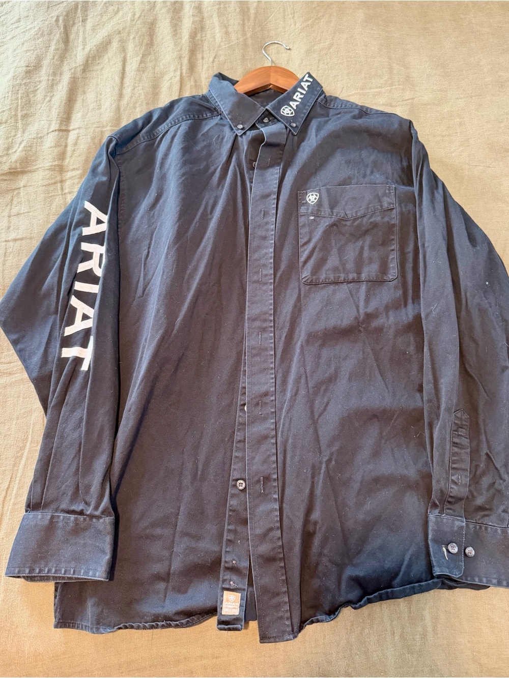Ariat Black Shirt with Brown Branded Tag